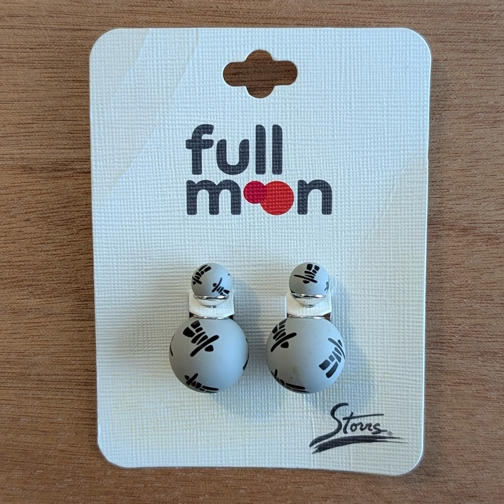 Full Moon Inukshuk Earrings